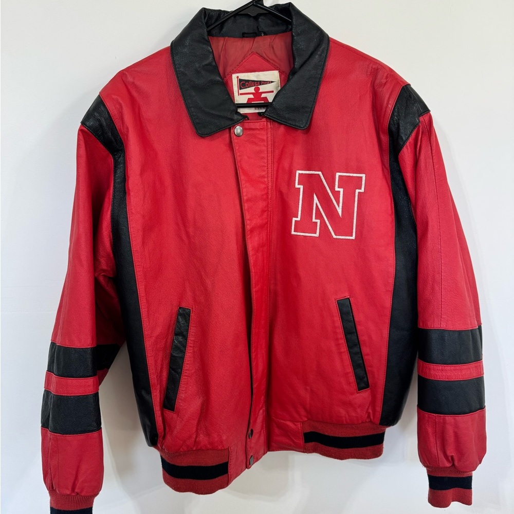 Red and Black Leather Jacket by Excelled